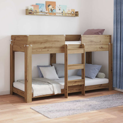 Bunk Bed for Kids Engineered Wood Length 190 cm Artisan oak 75 cm