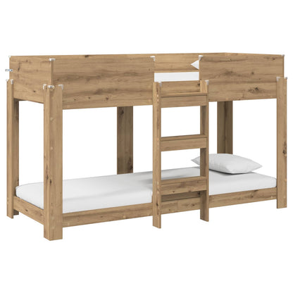Bunk Bed for Kids Engineered Wood Length 190 cm Artisan oak 75 cm