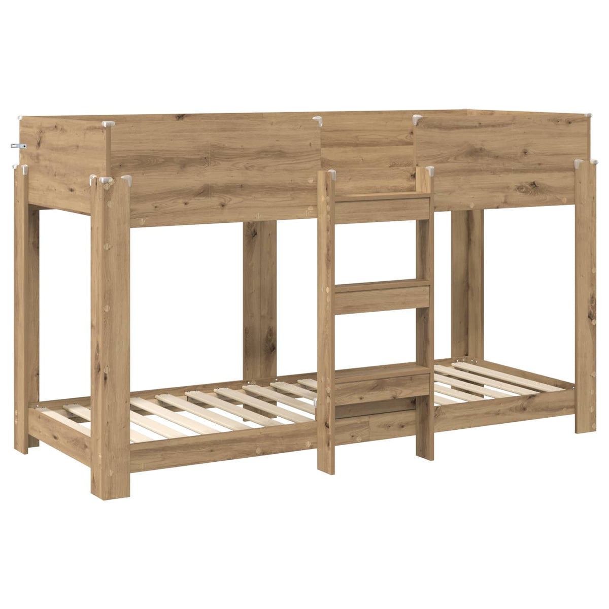 vidaXL Bunk Bed for Kids Artisan Oak 75 x 190 cm Engineered Wood 4