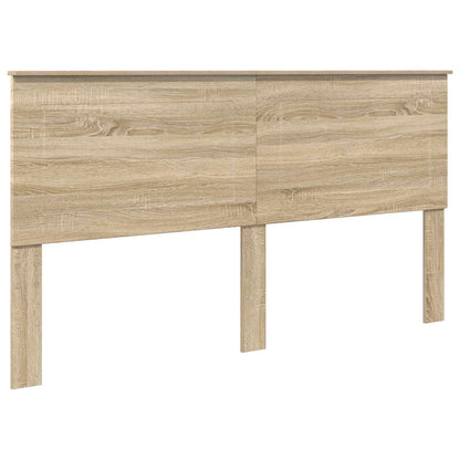 vidaXL Bed Frame with Headboard Sonoma 200 x 200 cm Solid Pine Wood 6