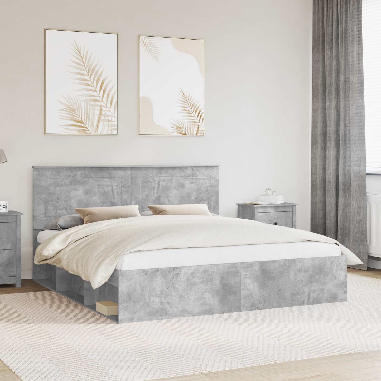 vidaXL Bed Frame with Headboard Concerte 180 x 200 cm Solid Pine Wood 1