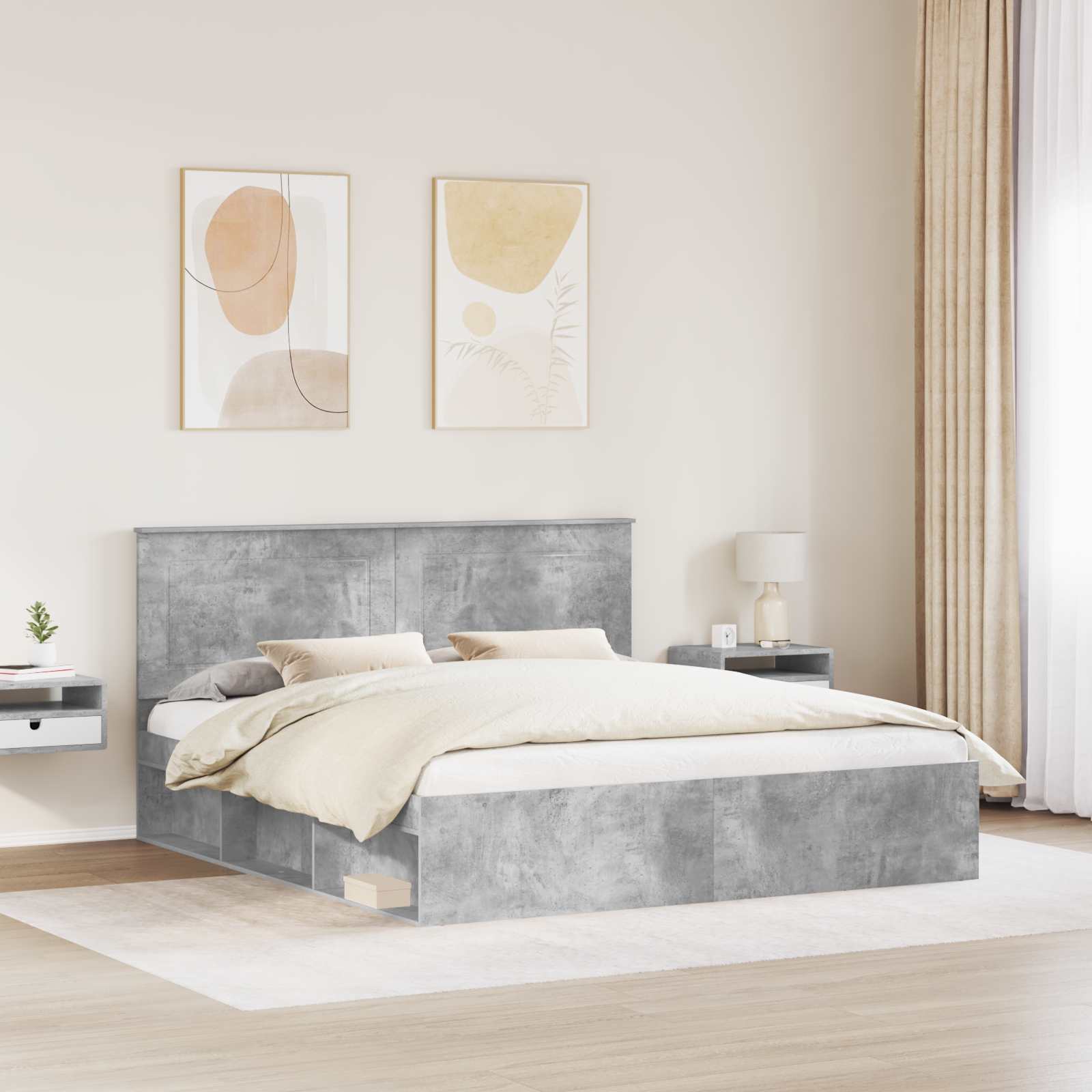 vidaXL Bed Frame with Headboard Concerte 180 x 200 cm Solid Pine Wood 3