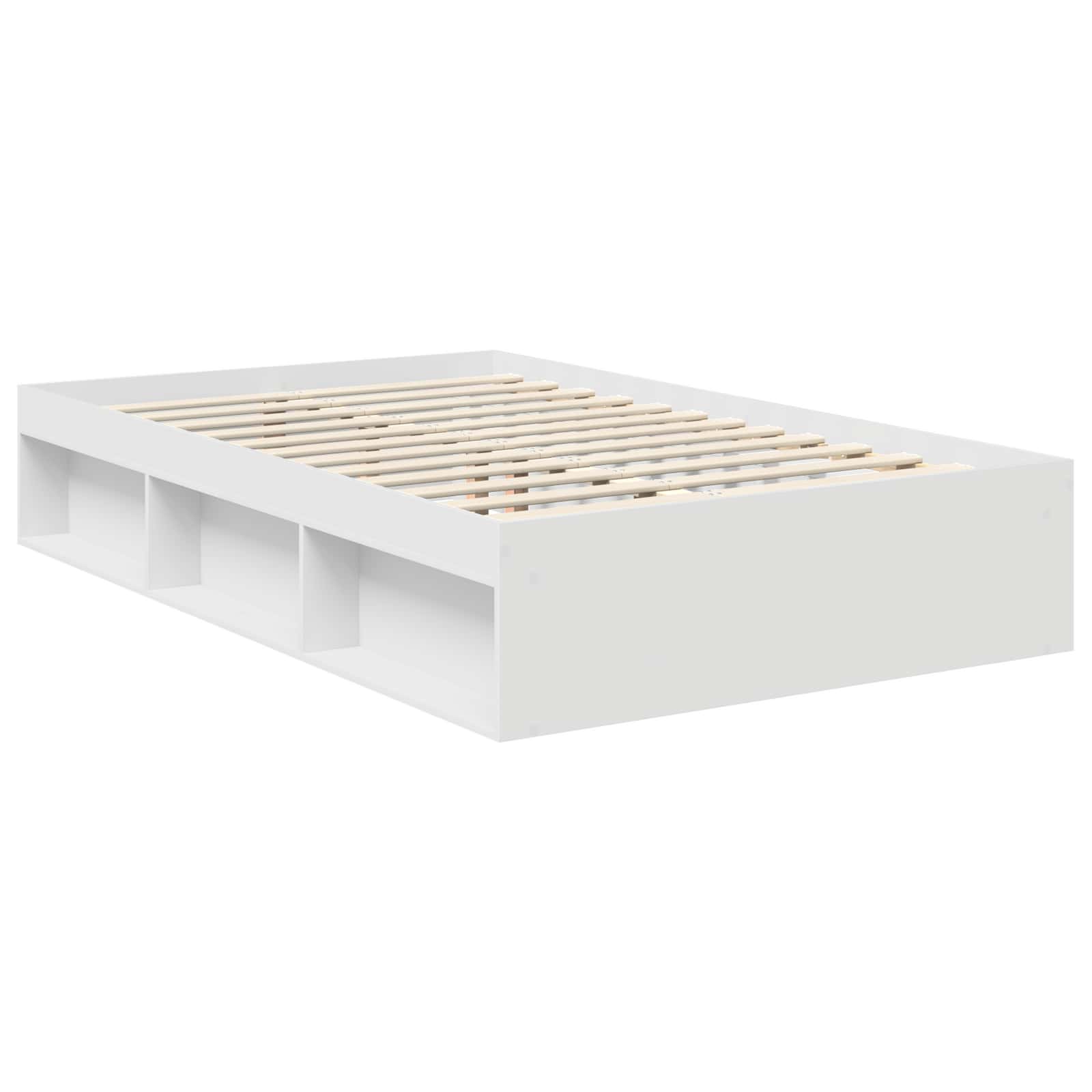 vidaXL Bed Frame with Headboard White 120 x 200 cm Solid Pine Wood 5