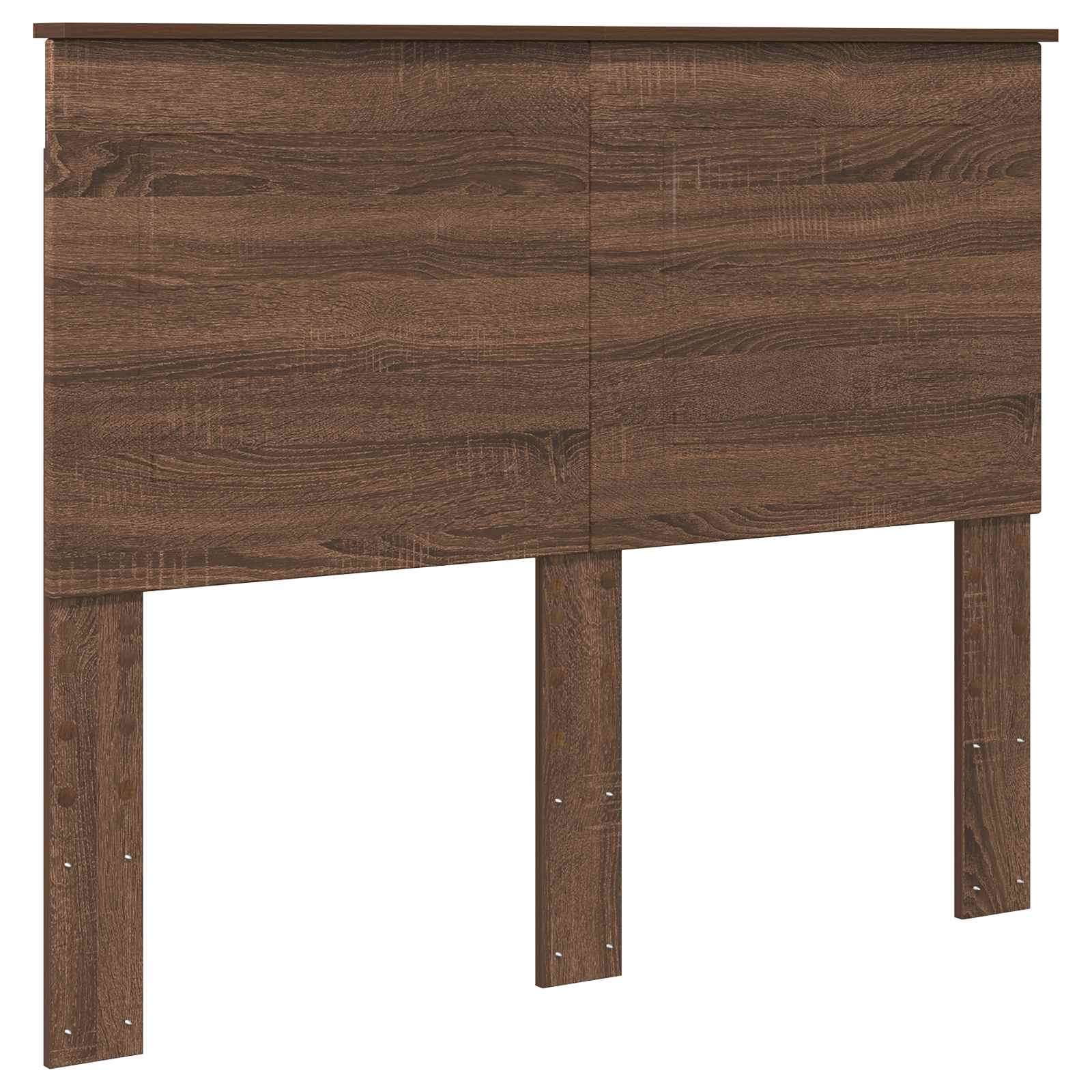 vidaXL Bed Frame with Headboard Brown Oak 120 x 200 cm Solid Pine Wood 6
