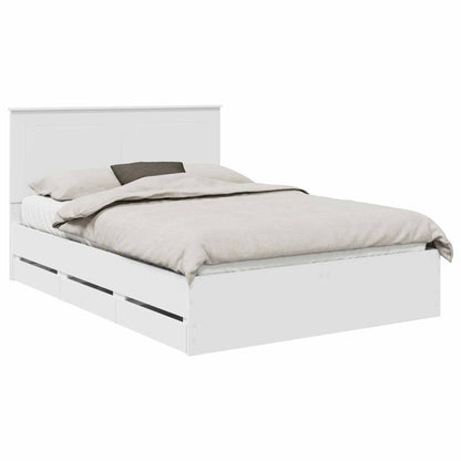 vidaXL Bed Frame with Drawer White 160 x 200 cm Engineer Wood 2