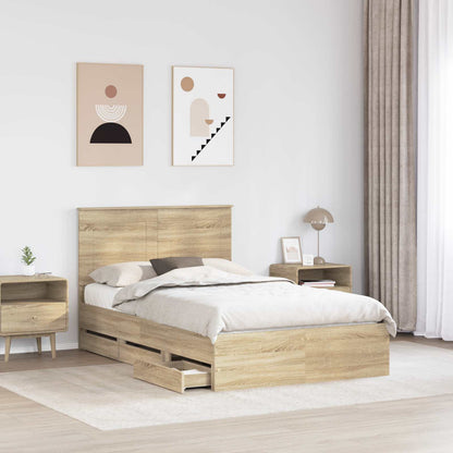 vidaXL Bed Frame Sonoma Oak Engineer Wood 3