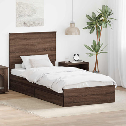 vidaXL Storage Bed Engineered Wood Length 190 cm
