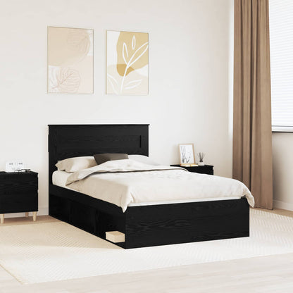 vidaXL Bed Frame 135 x 190 cm Engineered Wood Length 190 cm Width 135 cm