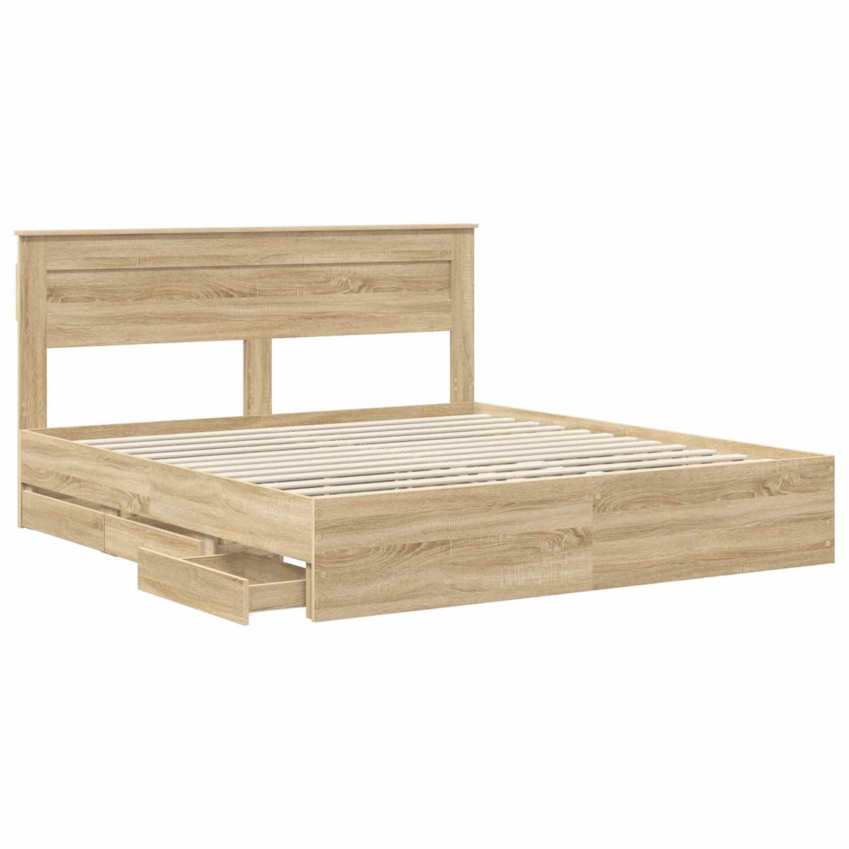 Bed Frame with Drawer Engineer Wood Length 200 cm Sonoma Oak 200 cm