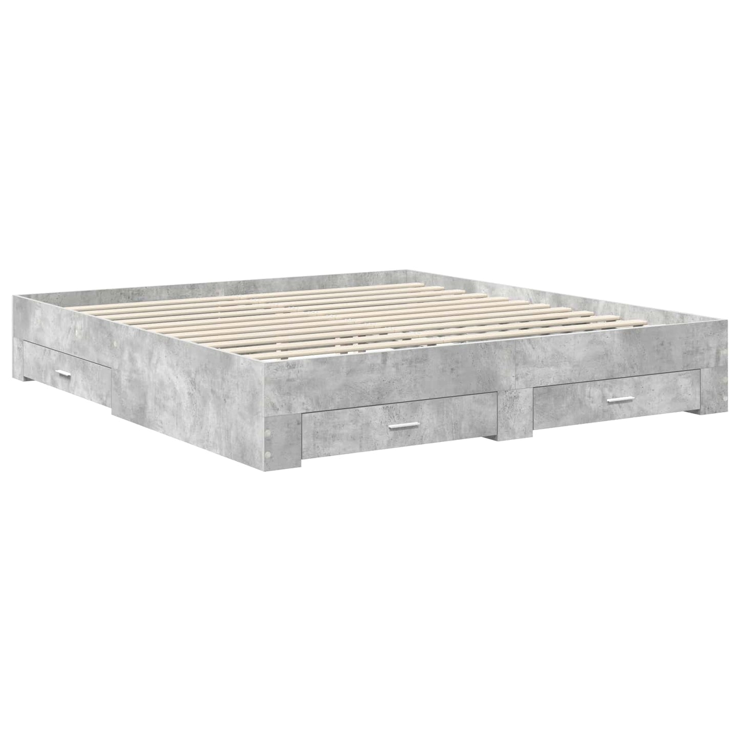 vidaXL Bed Frame Concrete Grey 180 x 200 cm Engineered Wood 6