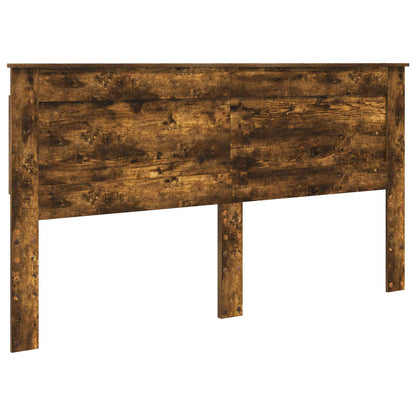 vidaXL Bed Frame Smoked Oak 200 x 200 cm Solid Pine Wood 6