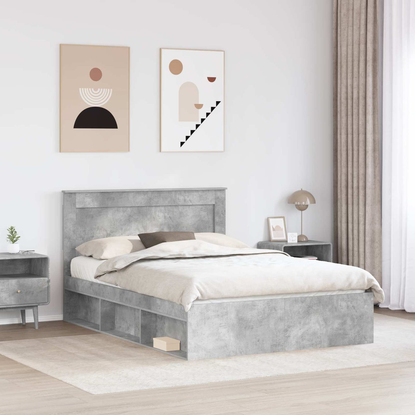 vidaXL Bed Frame with Headboard Concerte 160 x 200 cm Solid Pine Wood 3