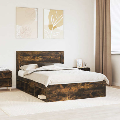 vidaXL Bed Frame 140 x 190 cm Solid Pine Wood Length 190 cm Width 140 cm