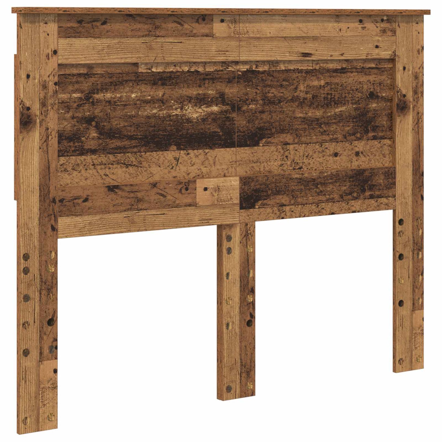 vidaXL Bed Frame with Headboard Old Wood 135 x 190 cm Solid Pine Wood 6