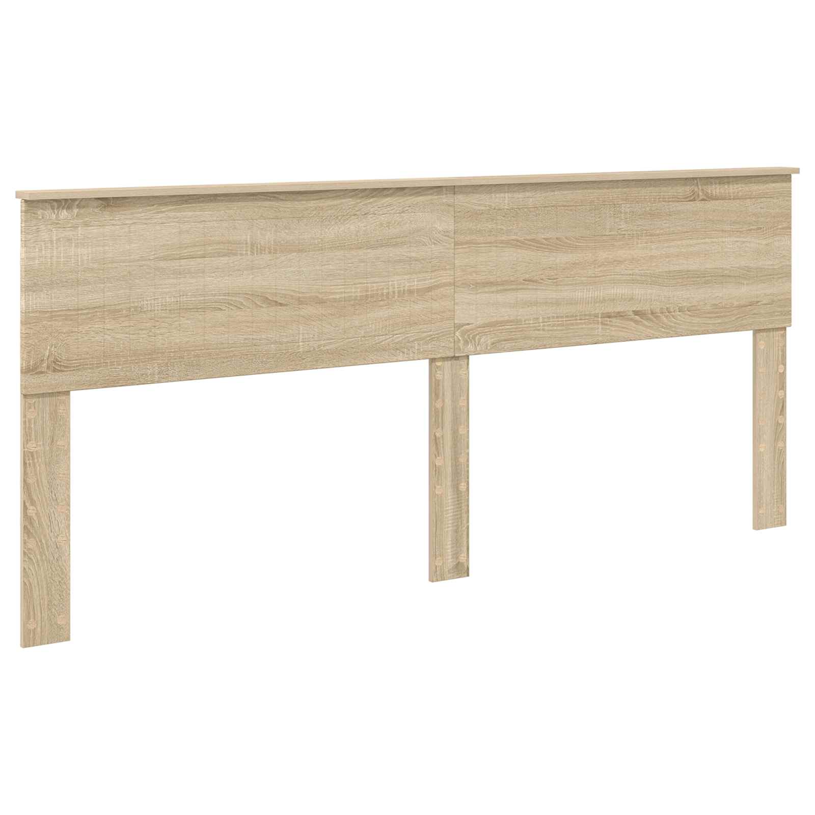 vidaXL Bed Frame with Headboard Sonoma 200 x 200 cm Solid Pine Wood 6