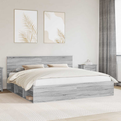 vidaXL Bed Frame 200 x 200 cm Solid Pine Wood Length 200 cm Width 200 cm