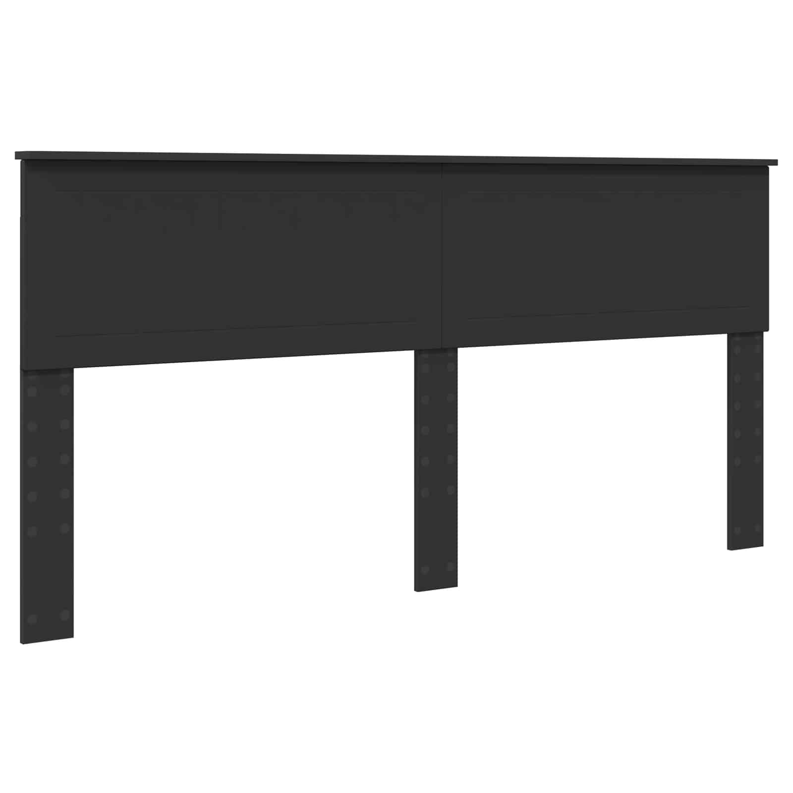 vidaXL Bed Frame with Headboard Black 180 x 200 cm Solid Pine Wood 6