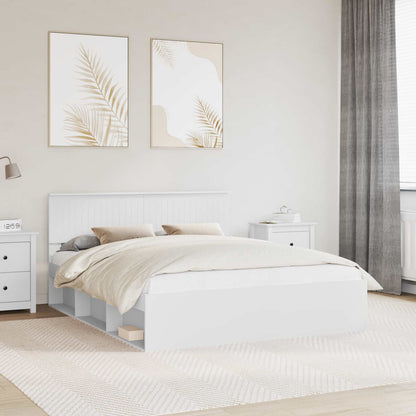 vidaXL Bed Frame 160 x 200 cm Solid Pine Wood Length 200 cm Width 160 cm