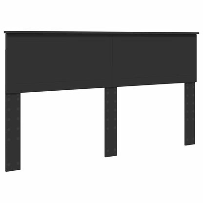 vidaXL Bed Frame with Headboard Black 160 x 200 cm Solid Pine Wood 6