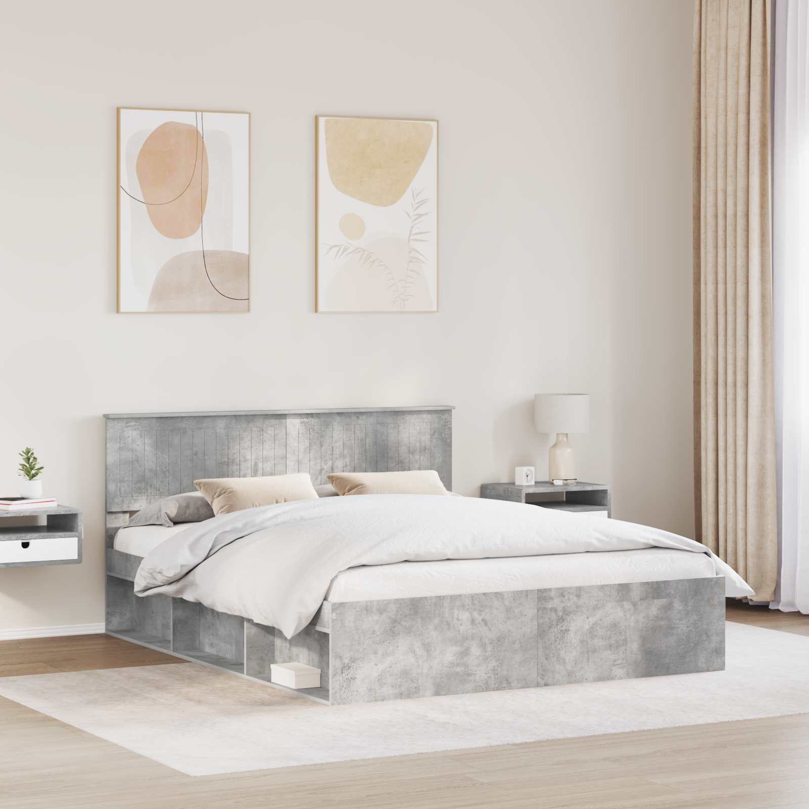 vidaXL Bed Frame with Headboard Concerte 160 x 200 cm Solid Pine Wood 3