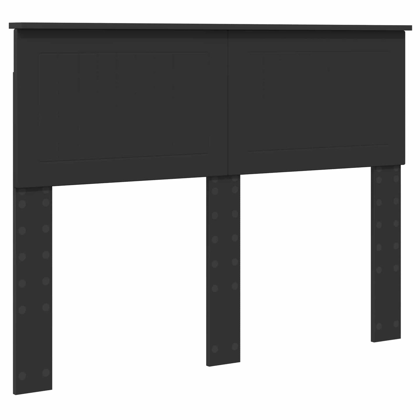 vidaXL Bed Frame with Headboard Black 135 x 190 cm Solid Pine Wood 6