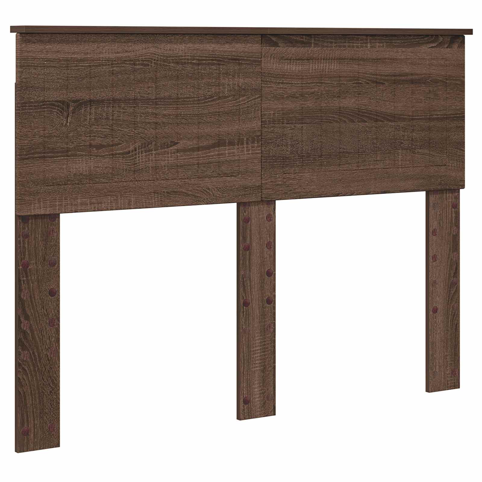 vidaXL Bed Frame with Headboard Brown Oak 120 x 200 cm Solid Pine Wood 6