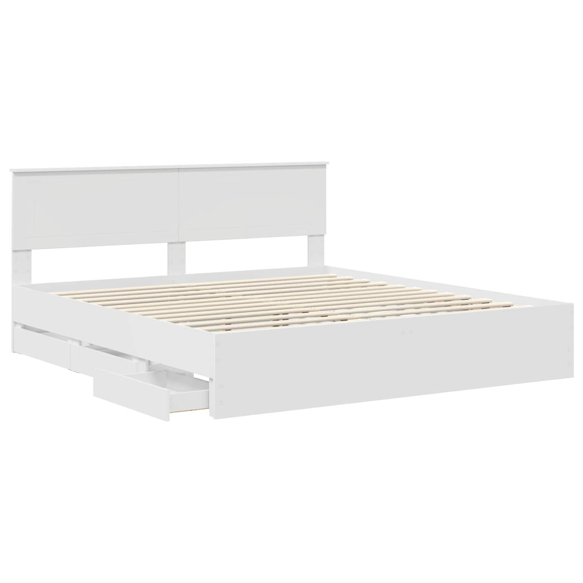 vidaXL Bed Frame with Drawer White 180 x 200 cm Engineer Wood 5