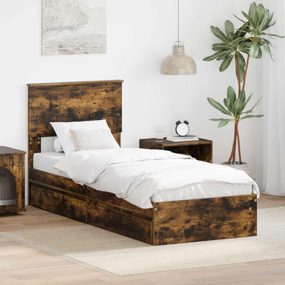 vidaXL Storage Bed with Drawer Engineered Wood Length 190 cm