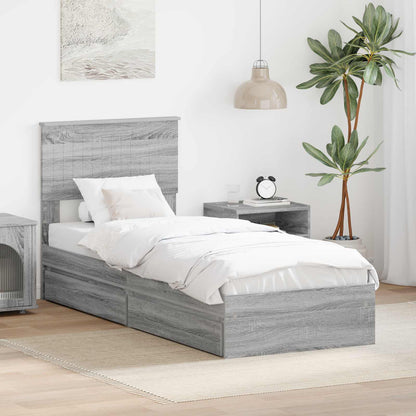 vidaXL Storage Bed with Drawer Engineered Wood Length 190 cm
