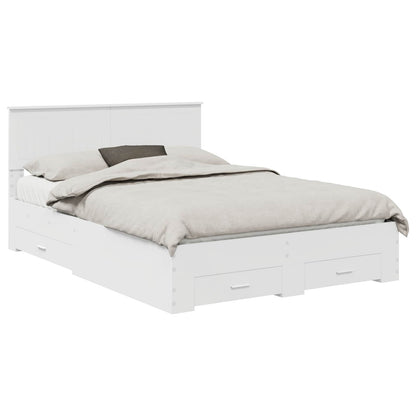 vidaXL Bed Frame with Drawer White 140 x 200 cm Engineered Wood 2