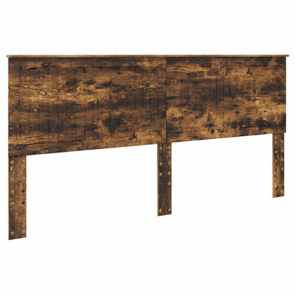 vidaXL Bed Frame Smoked Oak 200 x 200 cm Solid Pine Wood 6