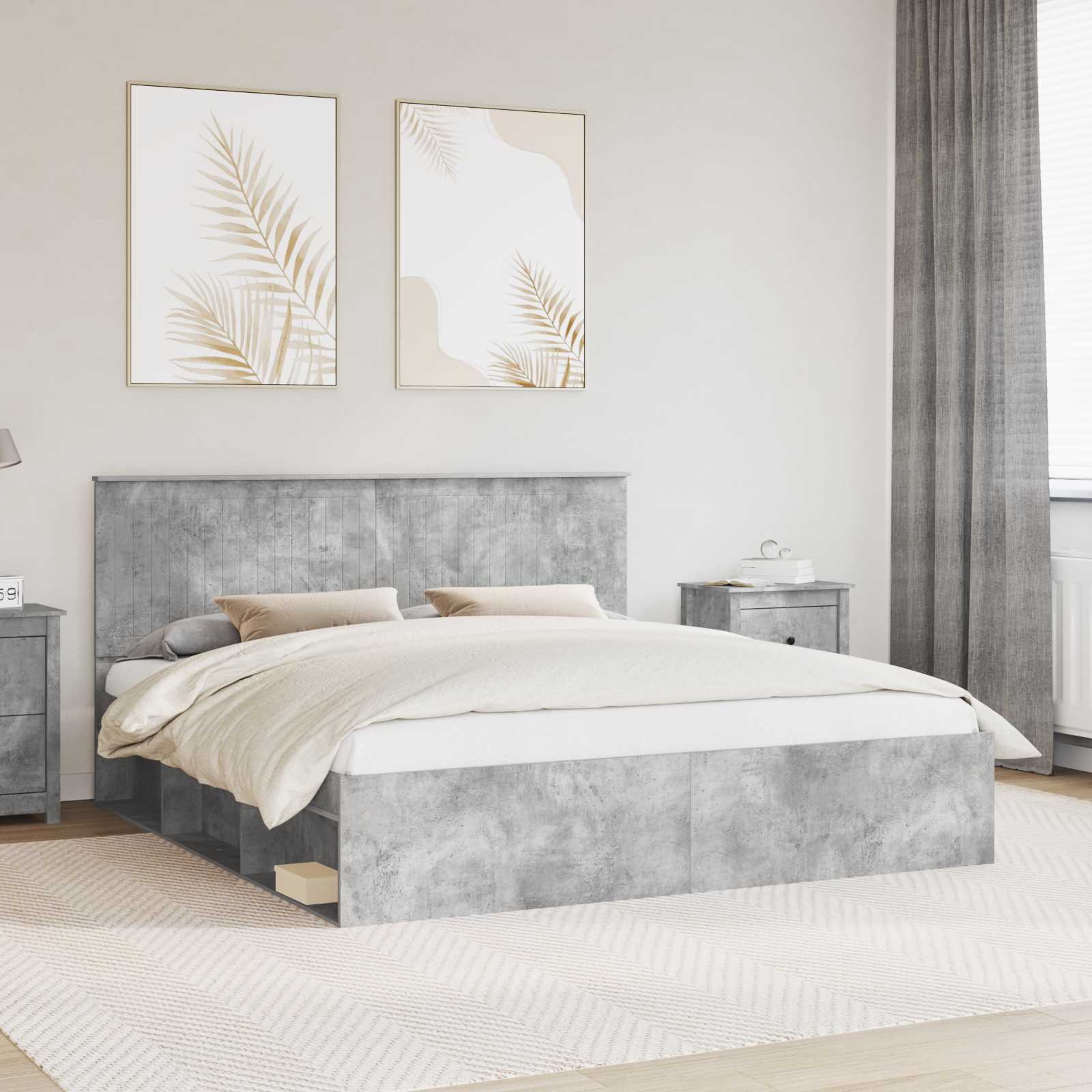 vidaXL Bed Frame with Headboard Concerte 180 x 200 cm Solid Pine Wood 1