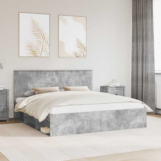 vidaXL Bed Frame with Headboard Concerte 180 x 200 cm Solid Pine Wood 1