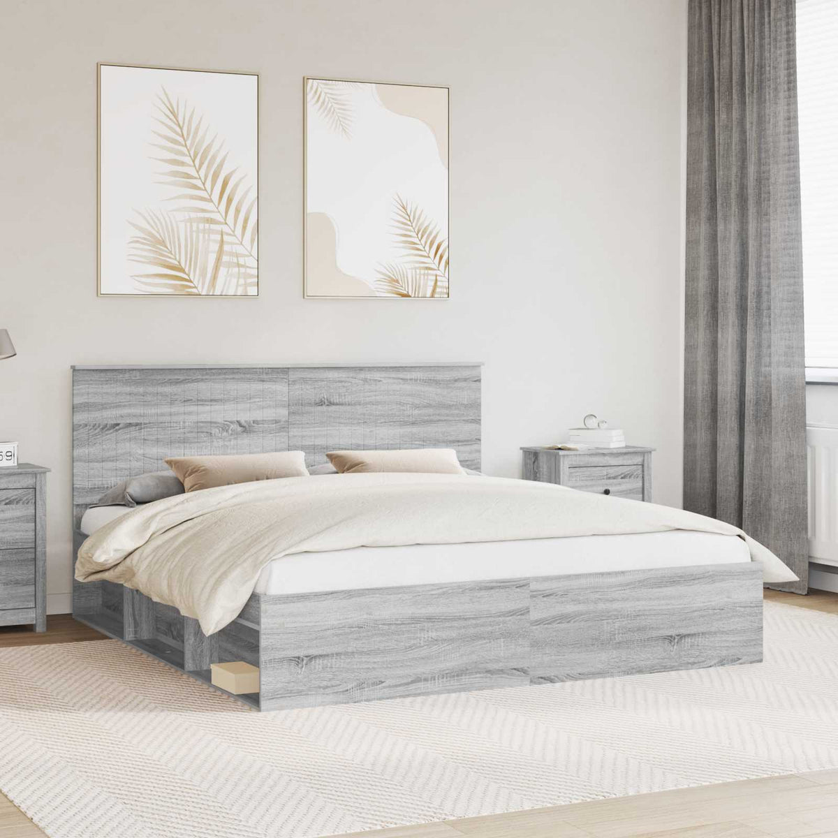 vidaXL Bed Frame 180 x 200 cm Solid Pine Wood Length 200 cm Width 180 cm