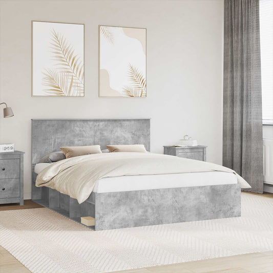 vidaXL Bed Frame with Headboard Concerte 160 x 200 cm Solid Pine Wood 1