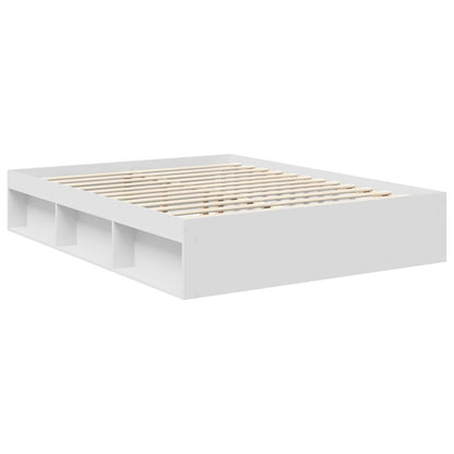 vidaXL Bed Frame with Headboard White 150 x 200 cm Solid Pine Wood 5