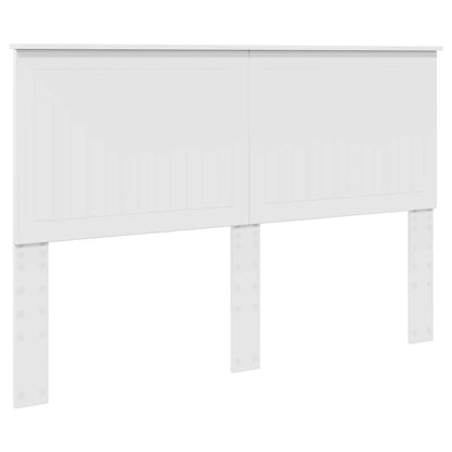 vidaXL Bed Frame with Headboard White 150 x 200 cm Solid Pine Wood 6