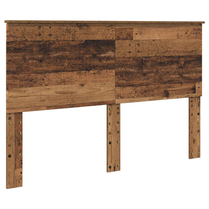 vidaXL Bed Frame with Headboard Old Wood 150 x 200 cm Solid Pine Wood 6