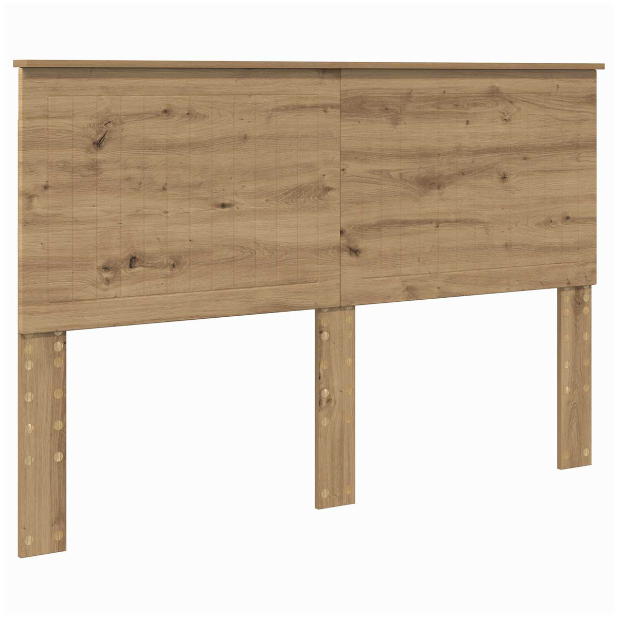 vidaXL Bed Frame Artisan Oak 150 x 200 cm Solid Pine Wood 6