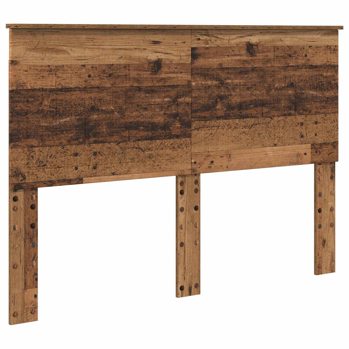 vidaXL Bed Frame with Headboard Old Wood 140 x 190 cm Solid Pine Wood 5