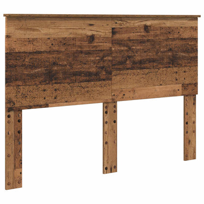 vidaXL Bed Frame with Headboard Old Wood 140 x 190 cm Solid Pine Wood 5