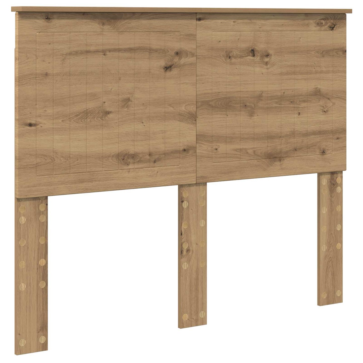 vidaXL Bed Frame Artisian Oak 135 x 190 cm Solid Pine Wood 6