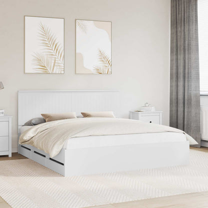 vidaXL Bed Frame with Drawer White 180 x 200 cm Engineer Wood 1