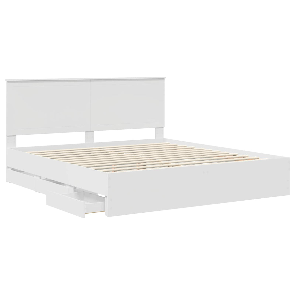 vidaXL Bed Frame with Drawer White 180 x 200 cm Engineer Wood 5