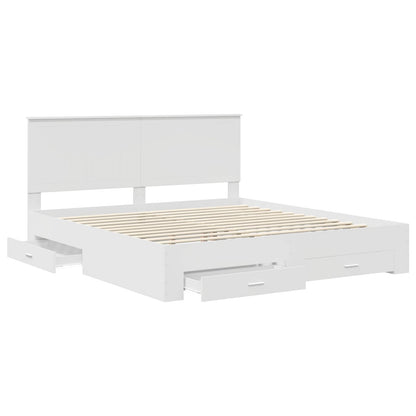 vidaXL Bed Frame with Drawer White 180 x 200 cm Engineered Wood 5