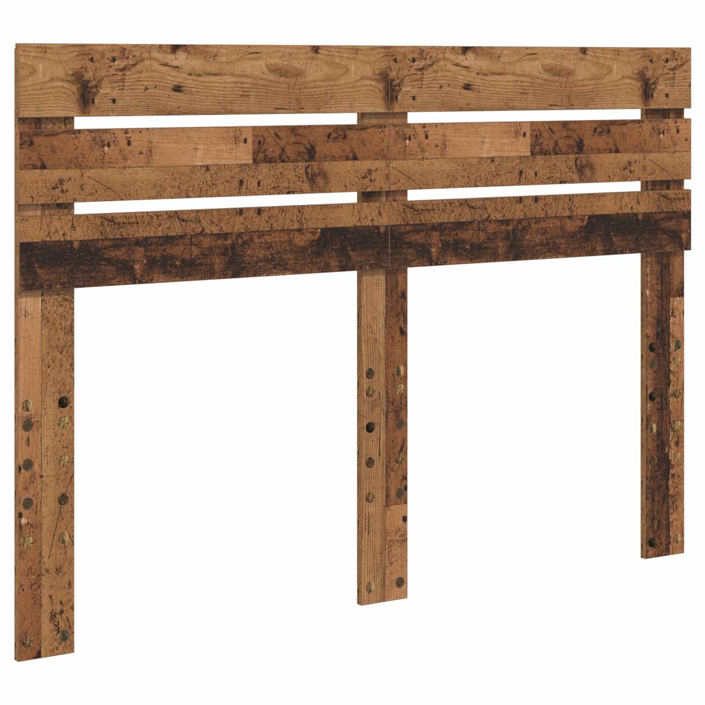vidaXL Bed Frame with Headboard Old Wood 140 x 190 cm Solid Pine Wood 6