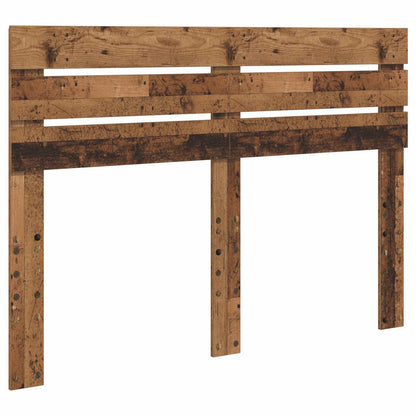 vidaXL Bed Frame with Headboard Old Wood 140 x 190 cm Solid Pine Wood 6