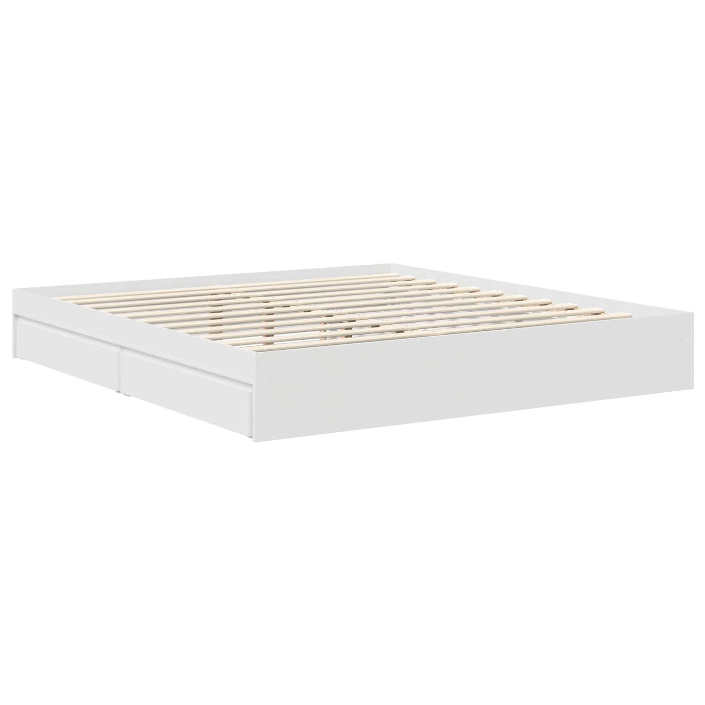 vidaXL Storage Bed with Drawer White 180 x 200 cm Engineered Wood 6