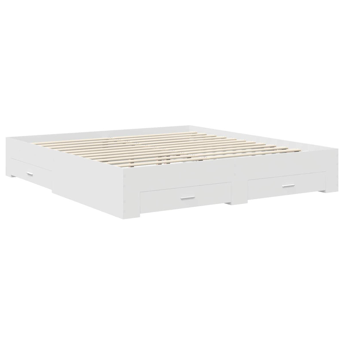 vidaXL Bed Frame with Drawer White 180 x 200 cm Engineered Wood 6