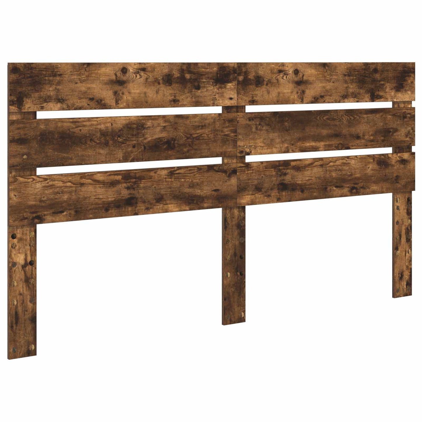 vidaXL Bed Frame Smoked Oak 200 x 200 cm Solid Pine Wood 6